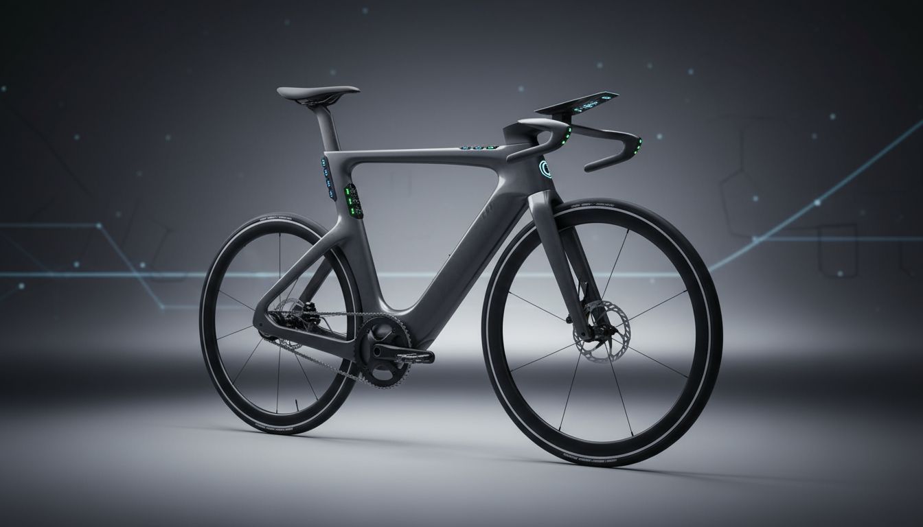 Close-up of adaptive suspension in action on a smart bike