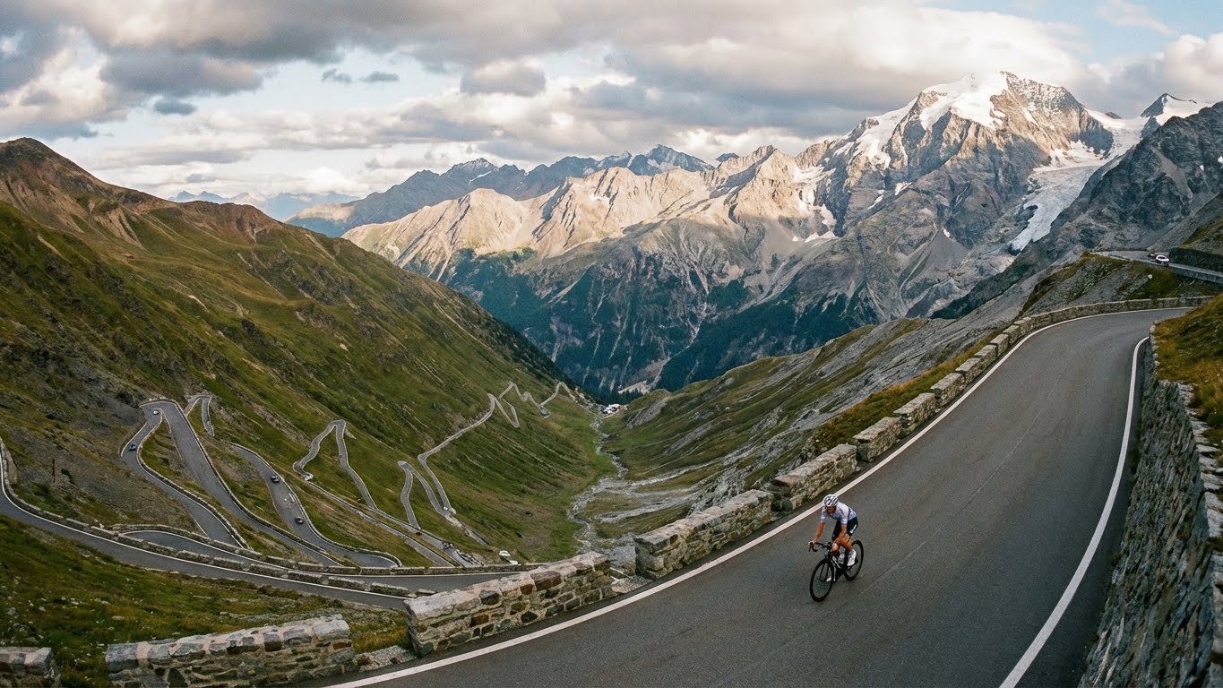 Syklister stopper for espresso på en tradisjonell landsbykafé