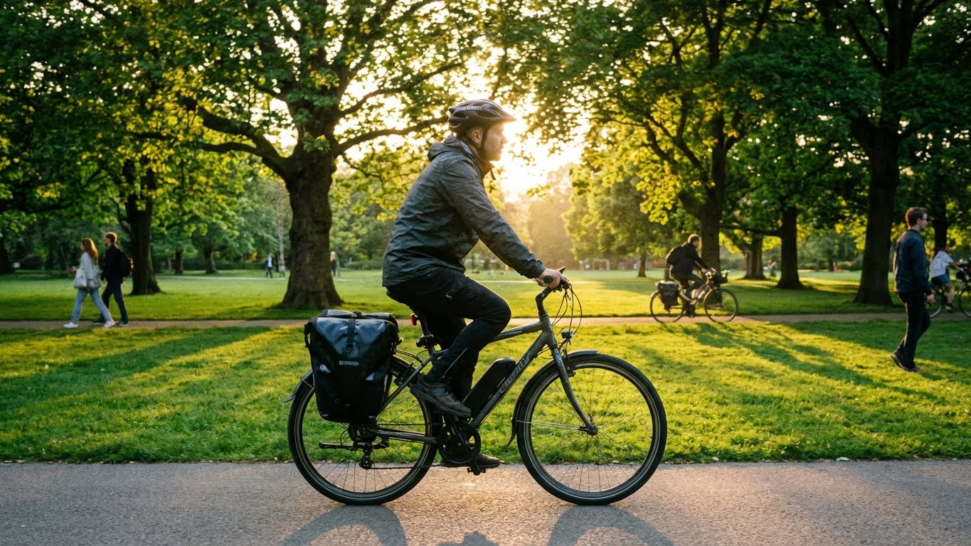 Nahaufnahme des Aventon Soltera 2 Displays und Daumengashebels