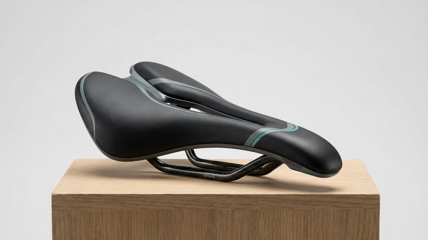 Ergonomisk kvinnocykelsadel med tryckavlastning